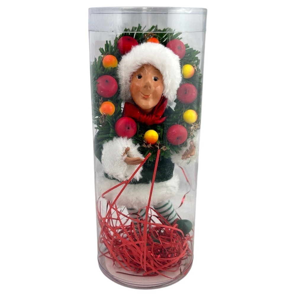 Kindles Kindlekin By Byers' Choice Kranz‎ Kindle with Wreath 6.5" Box